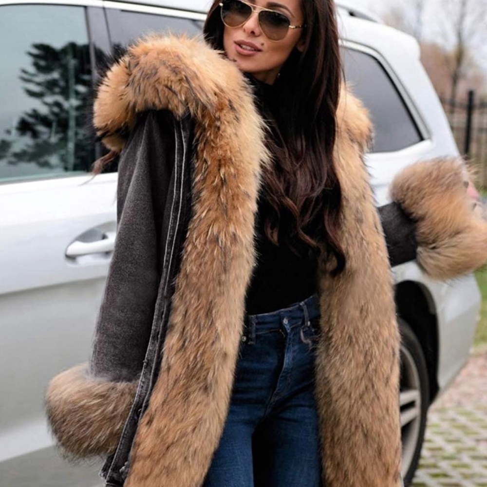 Aofur Women Military Winter Casual Outdoor Coat Hoodie Distressed Long Jacket^^